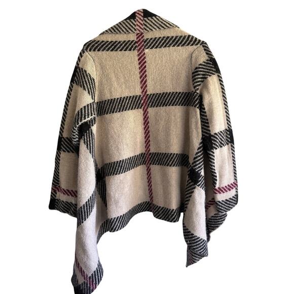 Elisabetta Collection Plaid Open Front Alpaca and Wool Blend Cardigan size Large - Picture 3 of 6
